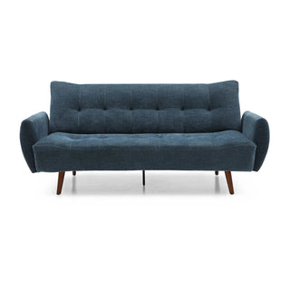 LauraAshley Buno Navy Chenille Fabric Sofa Bed