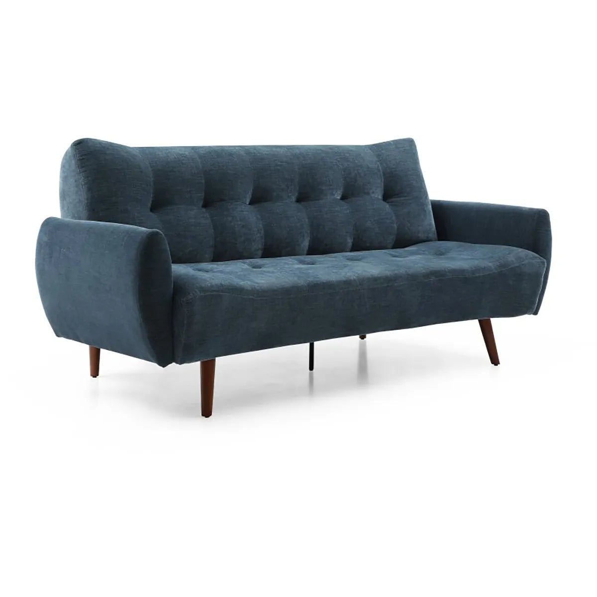 LauraAshley Buno Navy Chenille Fabric Sofa Bed