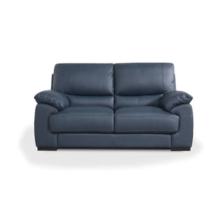 LauraAshley Falcon Italian Leather 2 Seater Sofa in Navy Blue