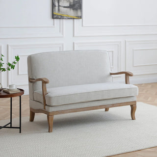 LauraAshley Hastings Two Seater Chair in Antheia Cream Textured Linen