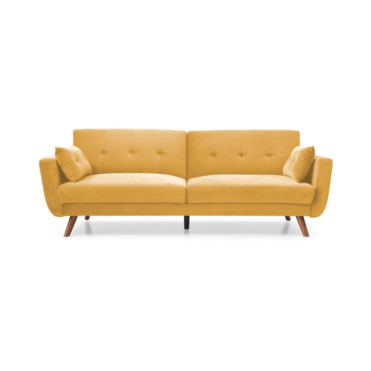 LauraAshley Hestia Old Gold Velvet 3 Seater Sofa Bed