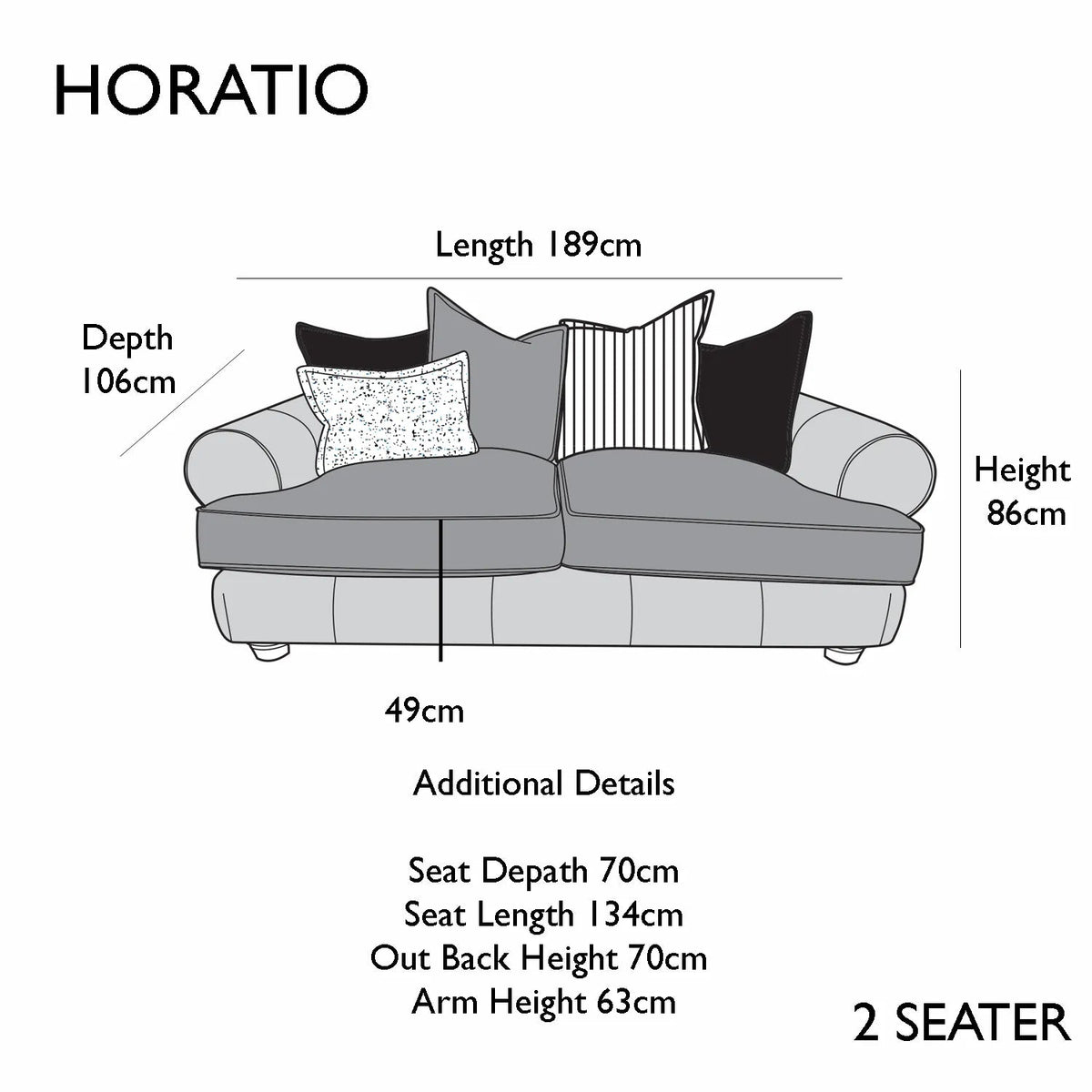 LauraAshley Horatio Fabric Upholstered Sofa Collection