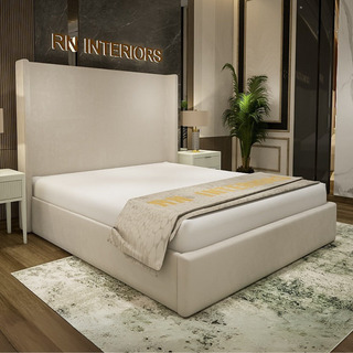 LauraAshley King Sized Bed - Simple Wingback Bed Frame