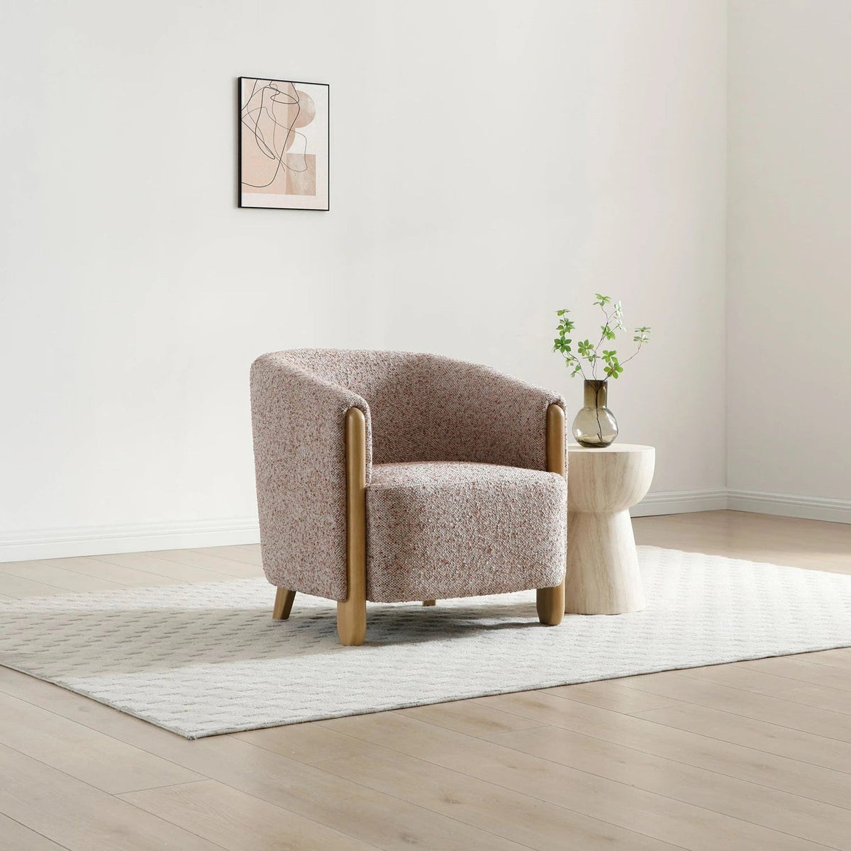 LauraAshley Lilian Tub Chair in Natural Speckled Terracotta