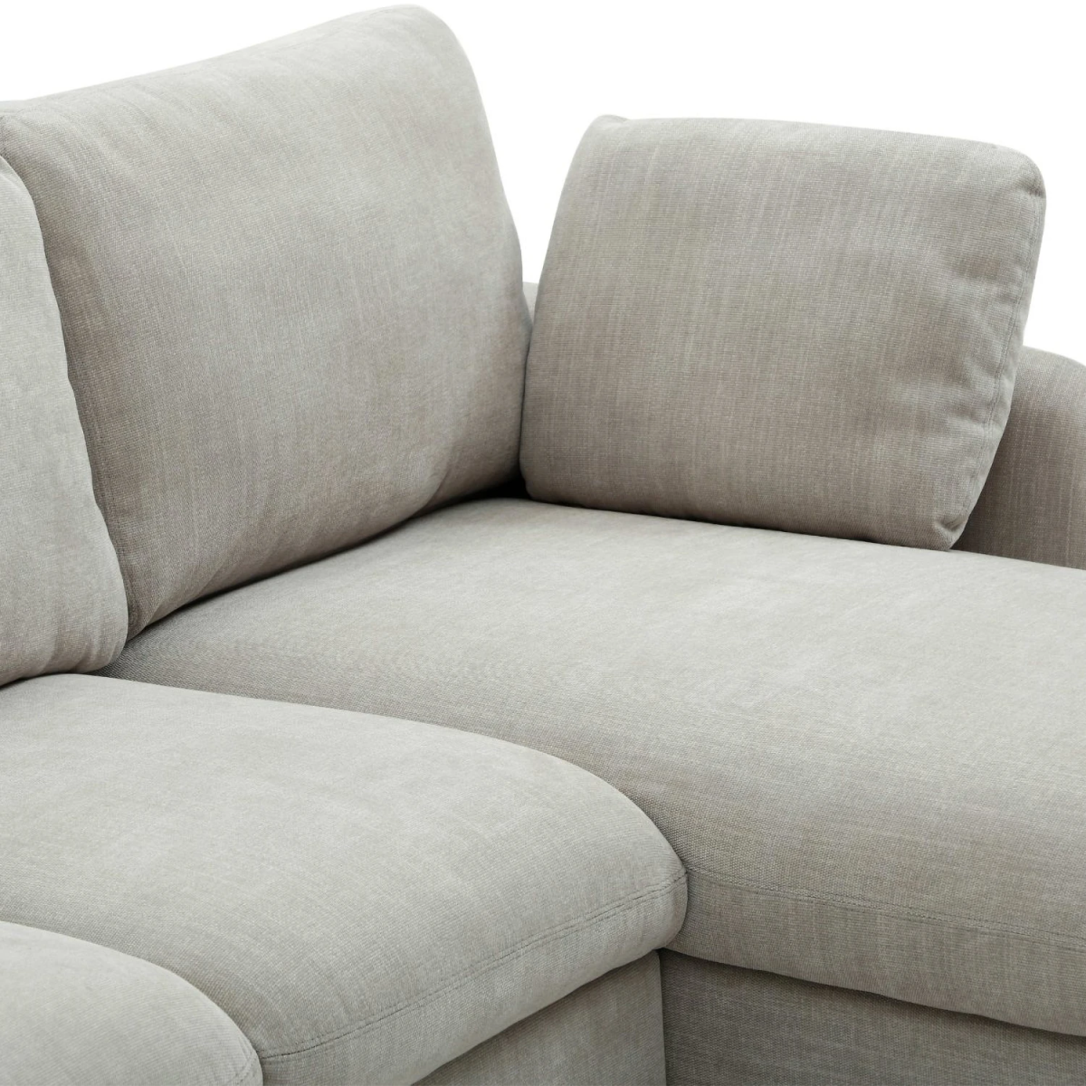 LauraAshley Mayfair Taupe Chenille Corner Sofa Bed with Storage