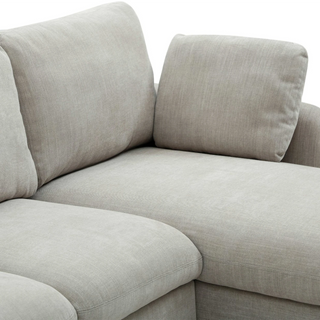 LauraAshley Mayfair Taupe Chenille Corner Sofa Bed with Storage
