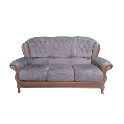 LauraAshley Queen Anne Italia 3 Seater Sofa with Leather and Fabric Blend