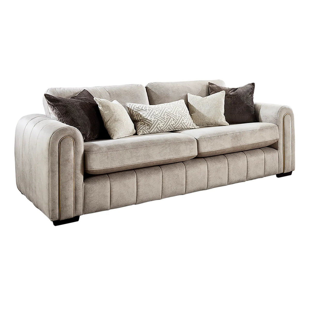 LauraAshley Soho Gemini Stone Fabric 3 Seater Sofa