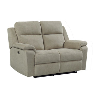LauraAshley Travis Taupe Fabric 2 Seater Power Recliner Sofa with USB Port