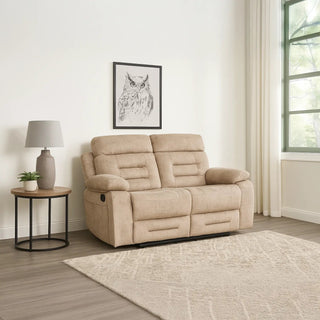 LauraAshley Wakefield Latte Fabric 2 Seater Manual Recliner Sofa