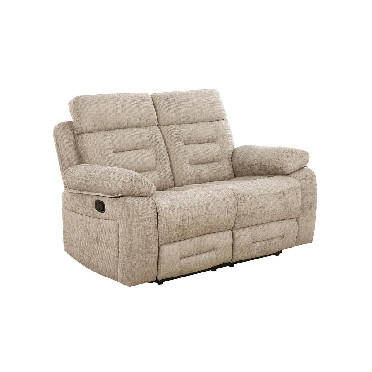 LauraAshley Wakefield Latte Fabric 2 Seater Manual Recliner Sofa