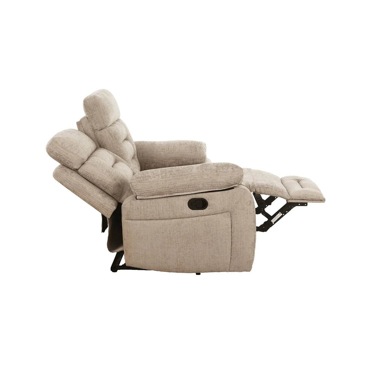 LauraAshley Wakefield Latte Fabric 2 Seater Manual Recliner Sofa