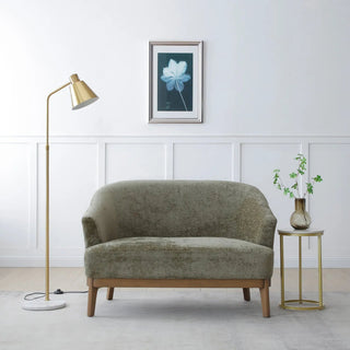 Leto Natural Woven Laura Ashley Chenille 2 Seater Chair