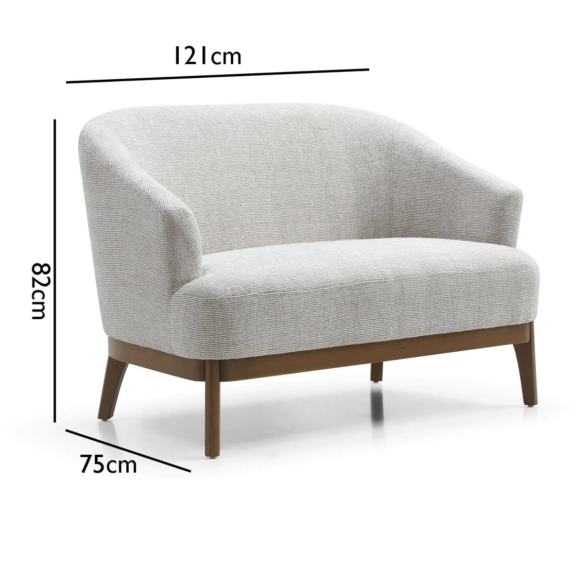 Leto Natural Woven Laura Ashley Chenille 2 Seater Chair