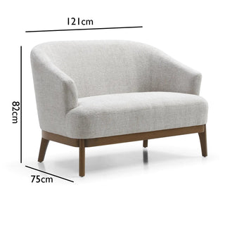 Leto Natural Woven Laura Ashley Chenille 2 Seater Chair