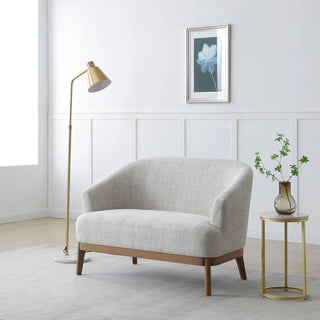 Leto Natural Woven Laura Ashley Chenille 2 Seater Chair