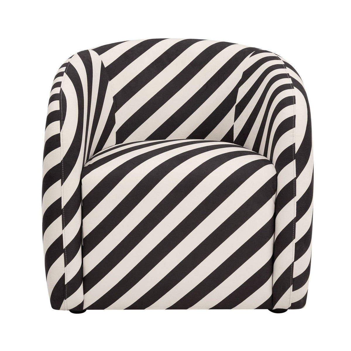 Liberty Accent Chair Black & Feather - Mono Stripe