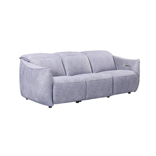 Libra Grey Fabric Power Recliner 3 Seater Sofa with Adjustable Headrests – Laura Ashley