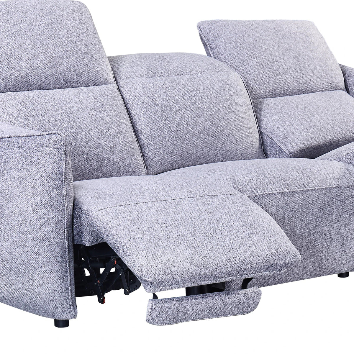 Libra Grey Fabric Power Recliner 3 Seater Sofa with Adjustable Headrests – Laura Ashley