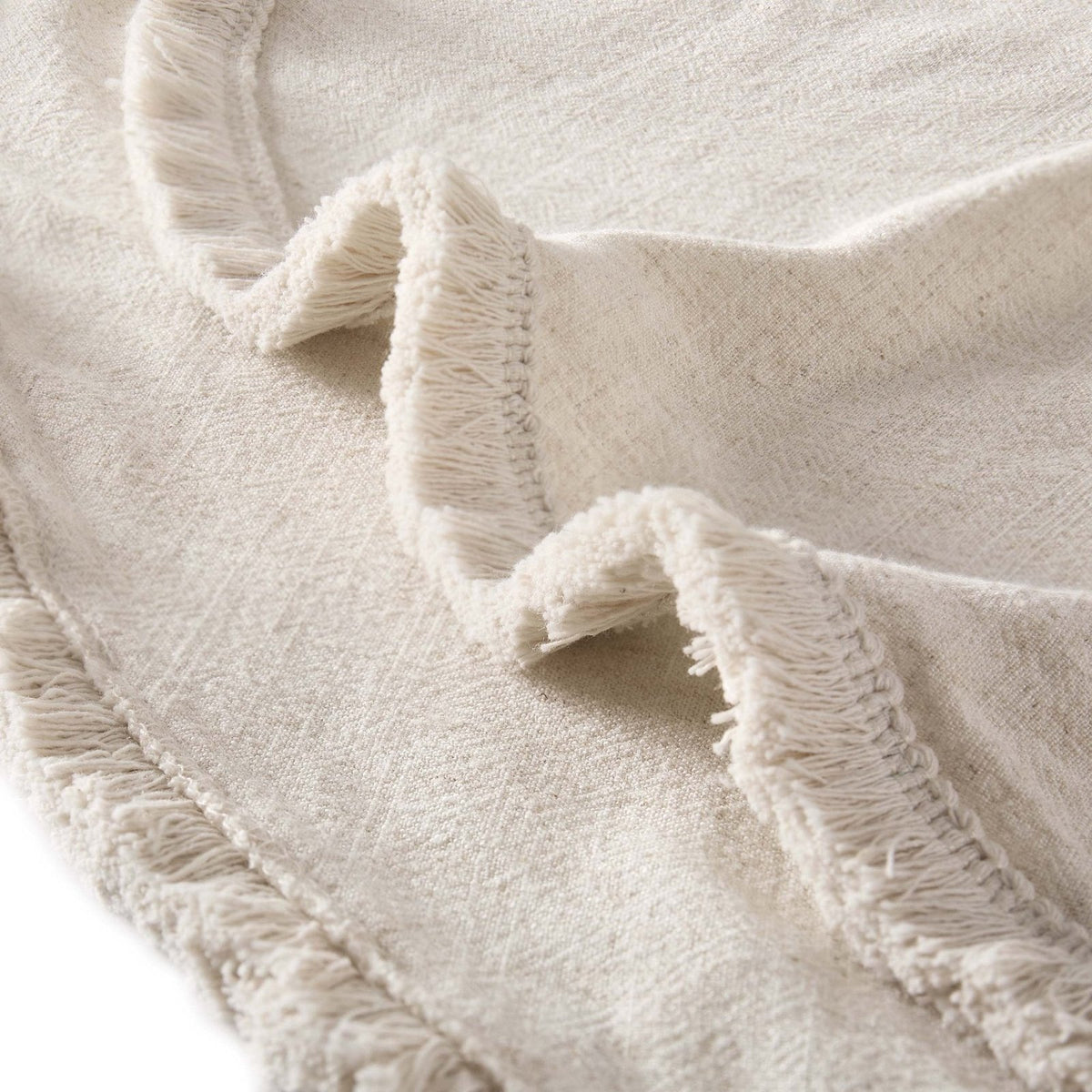 Linen Blend Round Tablecloth - Sand