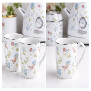 Laura Ashley British Bloom Mugs (4 Pieces Set)