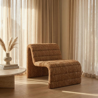 Lopez Accent Chair | Laura Ashley Speckled Honey Sustainable Boucle