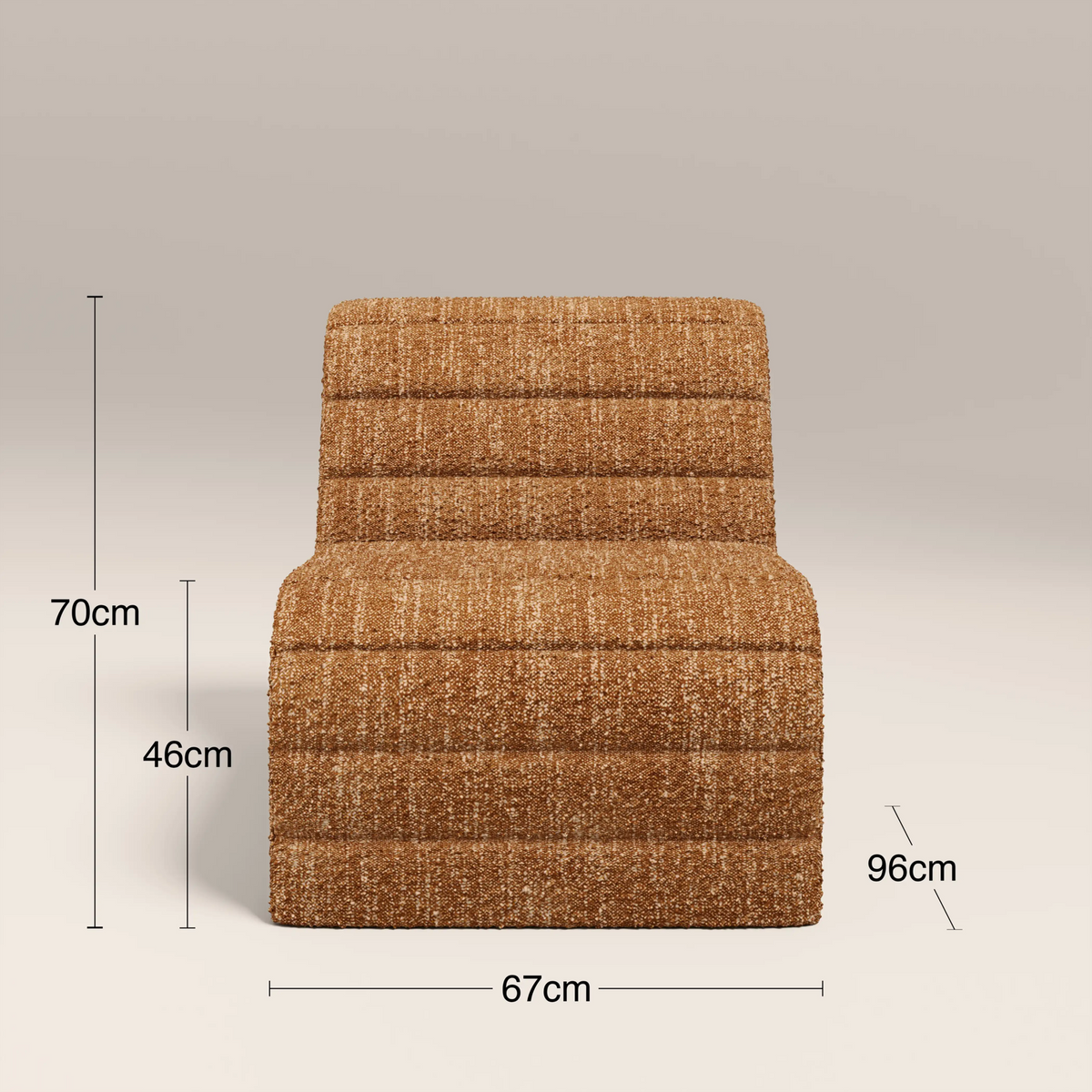 Lopez Accent Chair | Laura Ashley Speckled Honey Sustainable Boucle