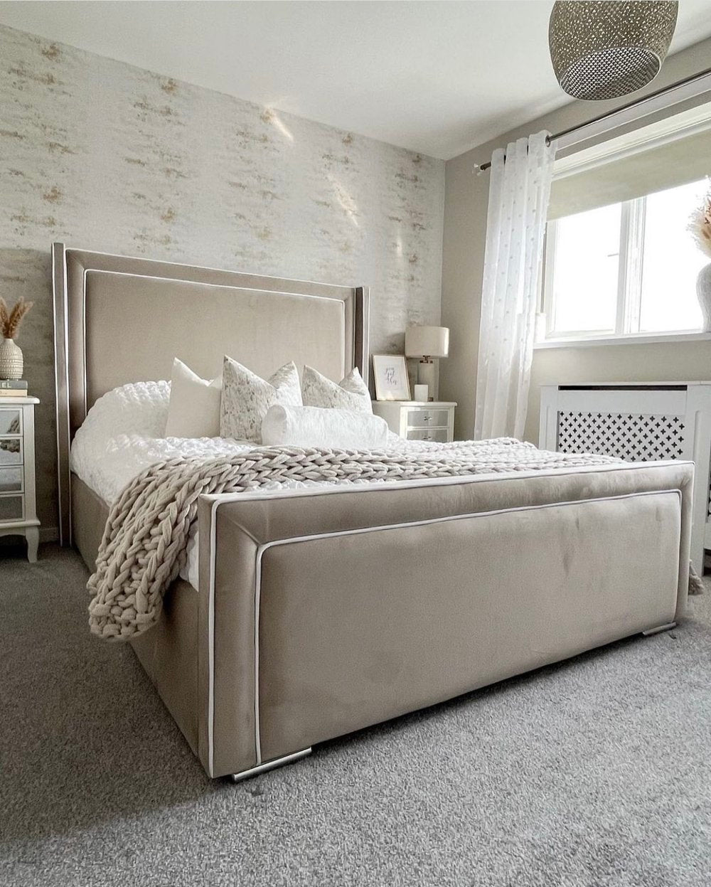 Lorenzo Plush LauraAshley Fabric Bed Frame