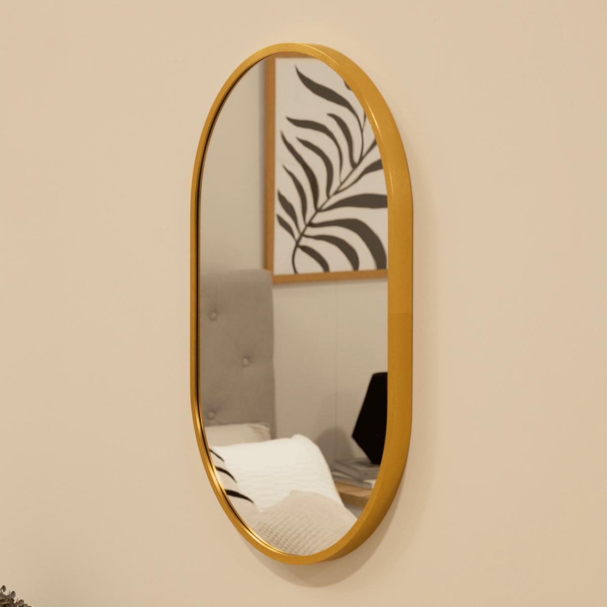 Lowesby 60X40cm Metal Capsule Mirror - Gold – Laura Ashley UK