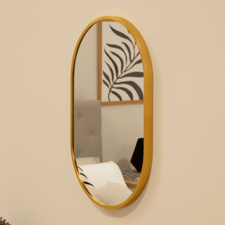 Lowesby 60X40cm Metal Capsule Mirror - Gold – Laura Ashley UK