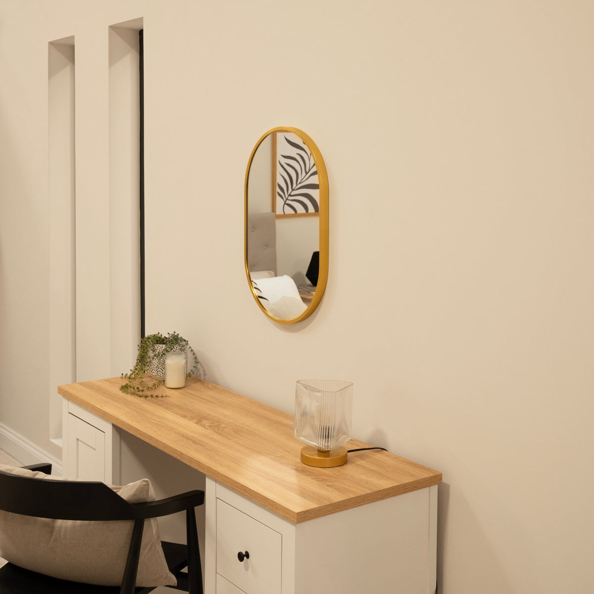 Lowesby 60X40cm Metal Capsule Mirror - Gold – Laura Ashley UK