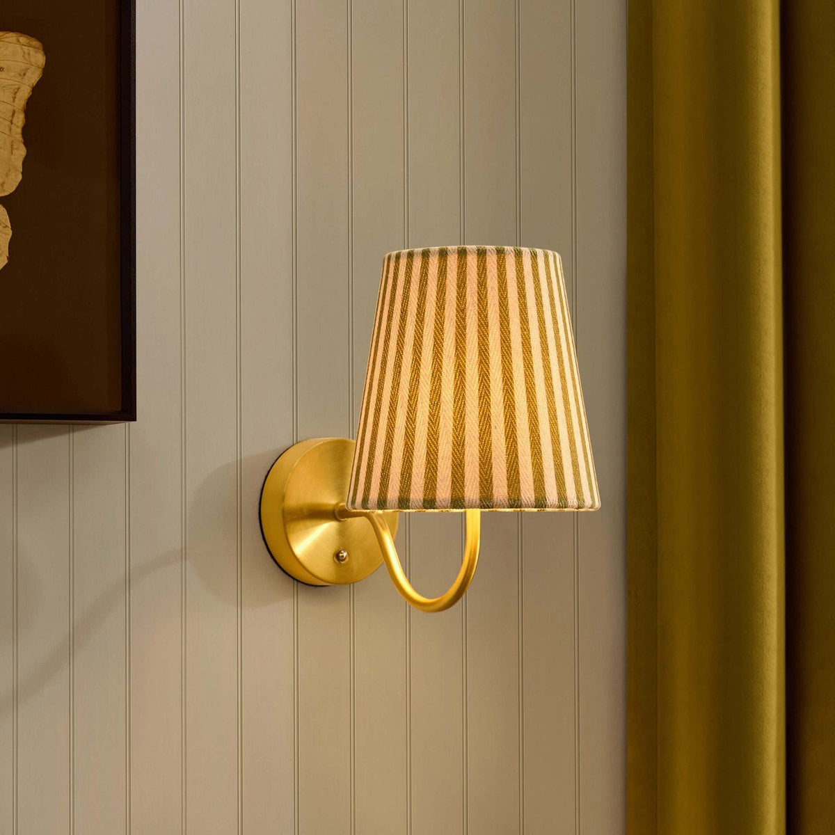 Lucia Rechargeable Striped Wall Light - Green – Feather & Black