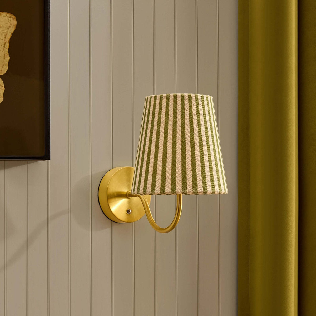Lucia Rechargeable Striped Wall Light - Green – Feather & Black