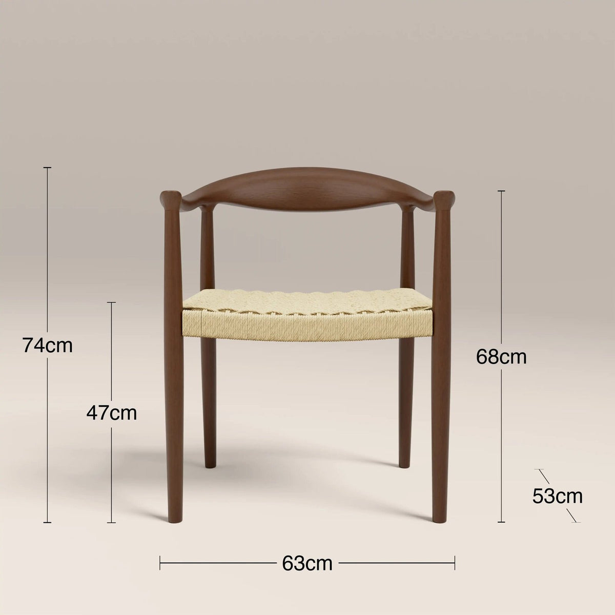 Luma Wooden Carver Dining Chair Laura Ashley | Natural Weave & Walnut