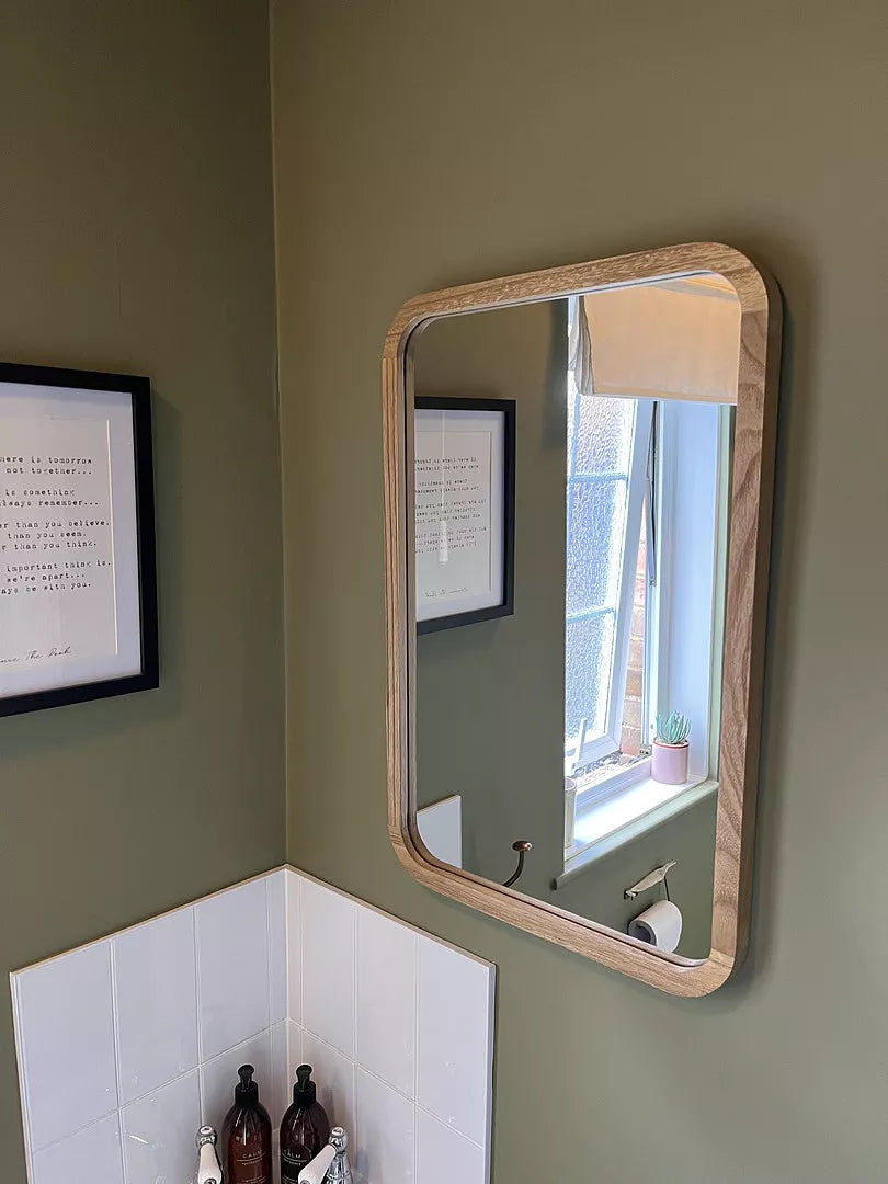 Lyndon 60x40cm Wooden Laura Ashley UK Mirror - Natural