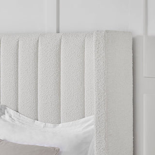 Madison Bouclé Ottoman Storage Bed - Off White – Black & Feather