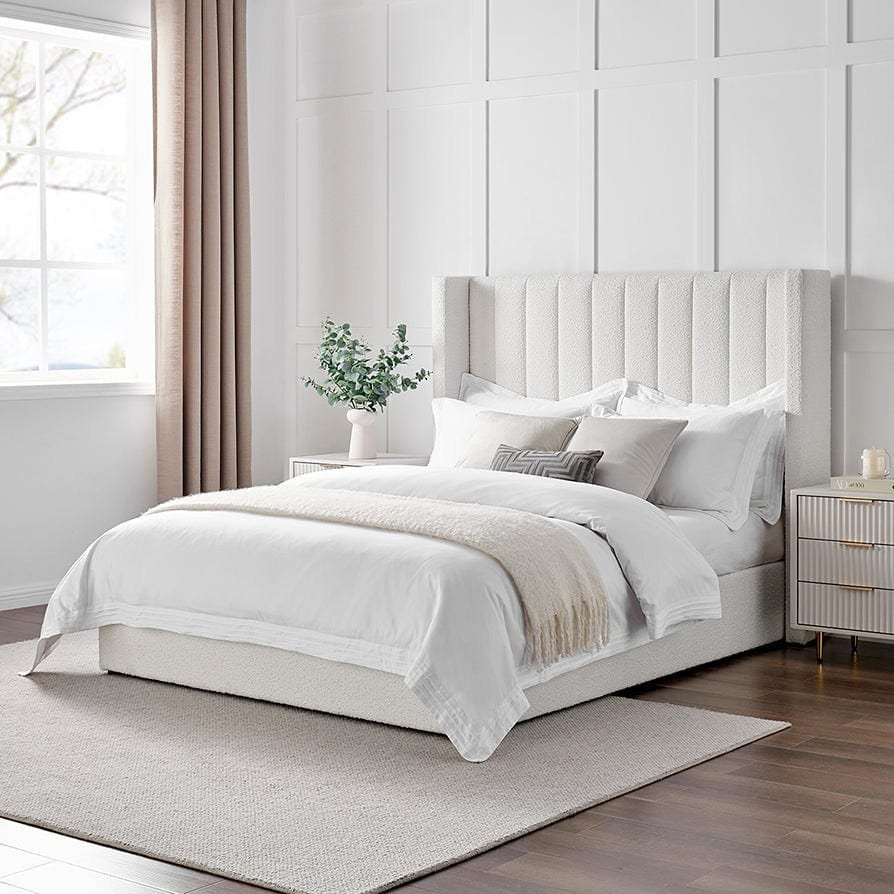Madison Bouclé Ottoman Storage Bed - Off White – Black & Feather