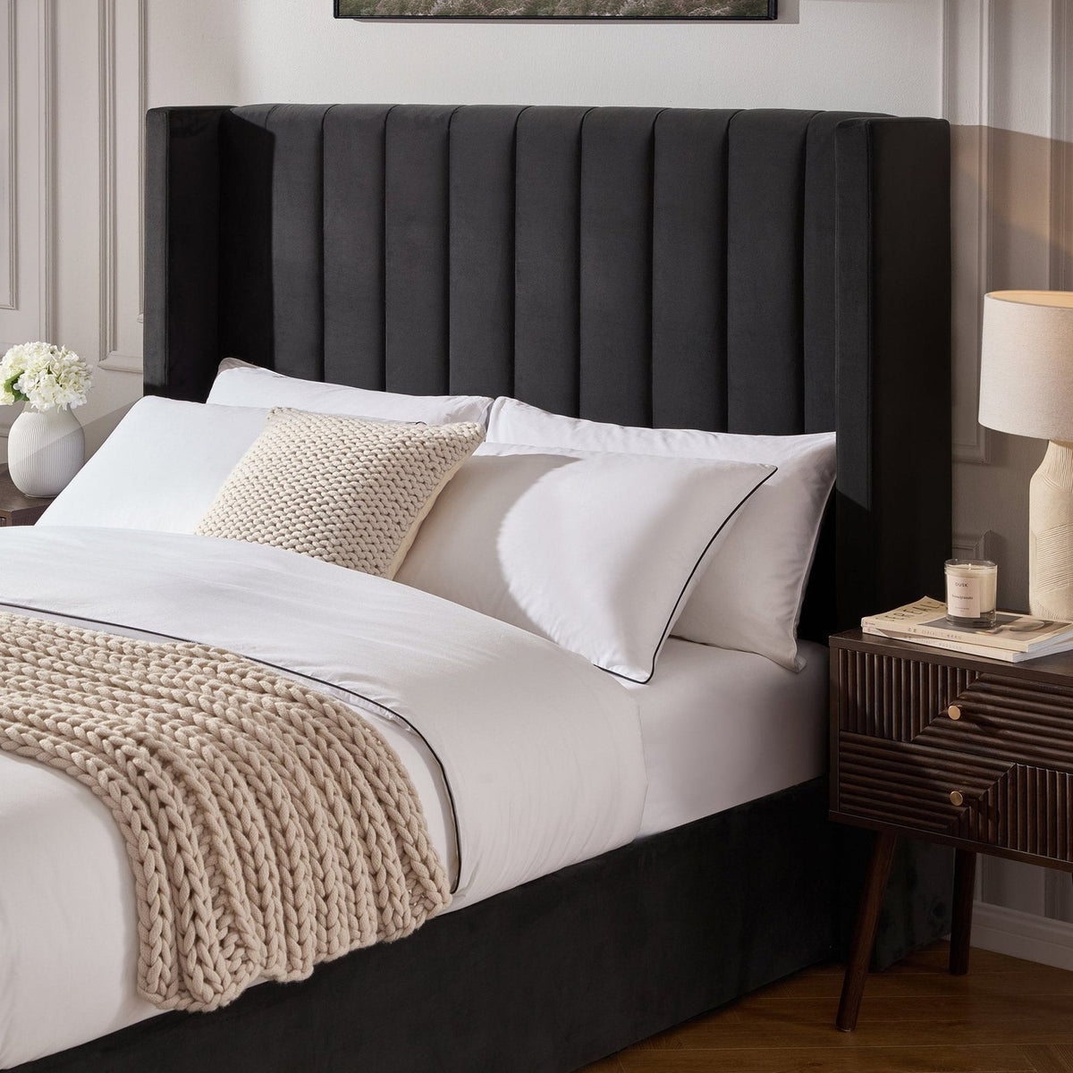 Madison Ottoman Storage Bed - Ink – Feather & Black