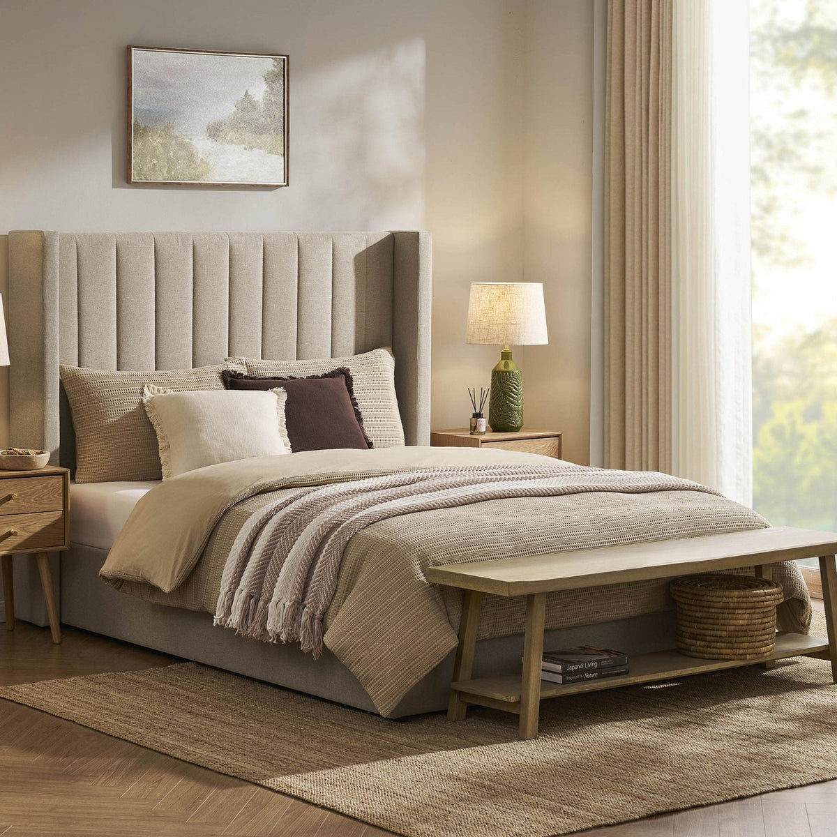 Madison Ottoman Storage Bed - Oatmeal – Black & Feather