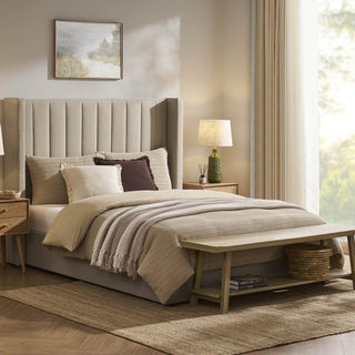 Madison Ottoman Storage Bed - Oatmeal – Black & Feather