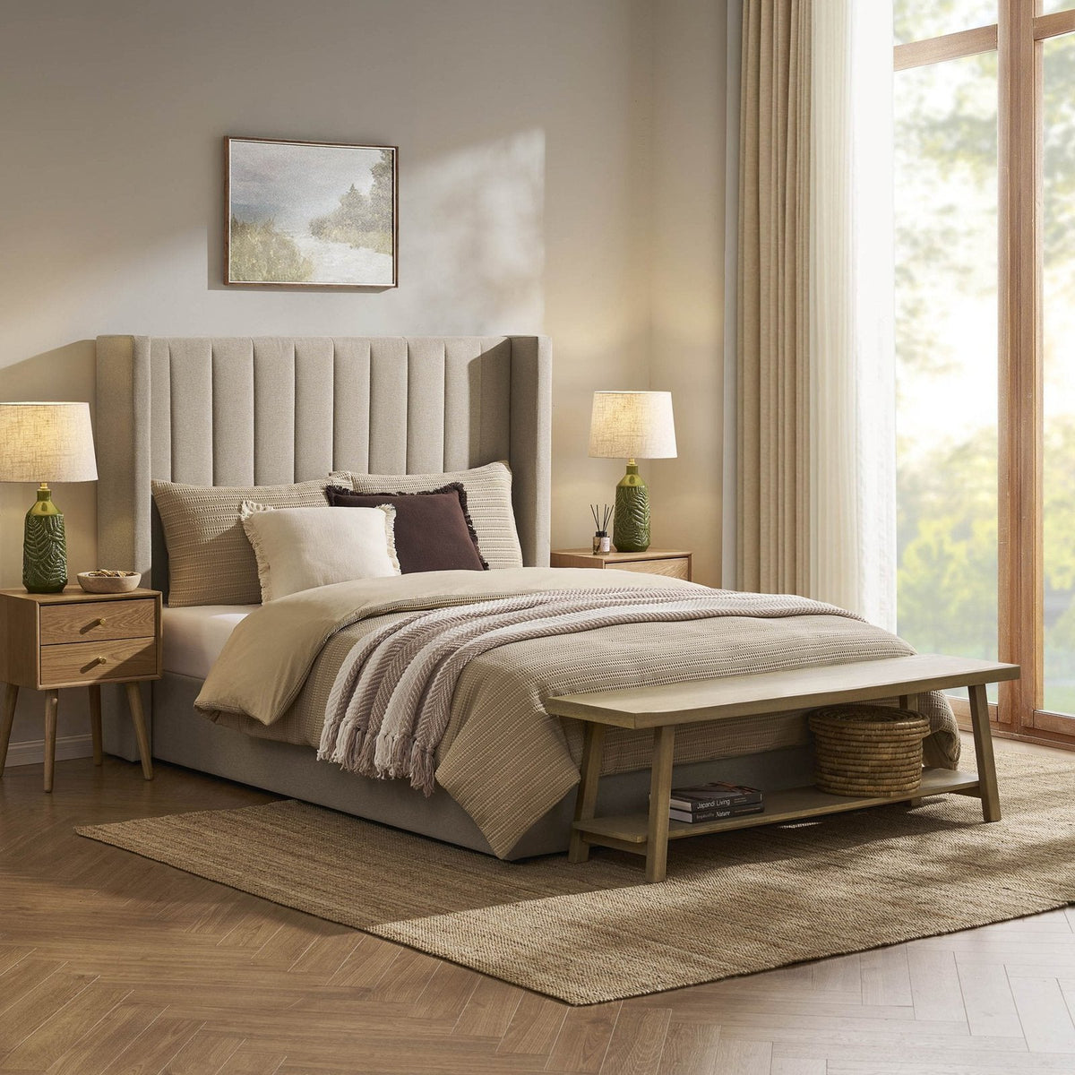 Madison Ottoman Storage Bed - Oatmeal – Black & Feather