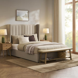 Madison Ottoman Storage Bed - Oatmeal – Black & Feather