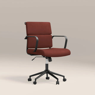 Mae Office Chair | Rust Red Sustainable Velvet & Black – Laura Ashley