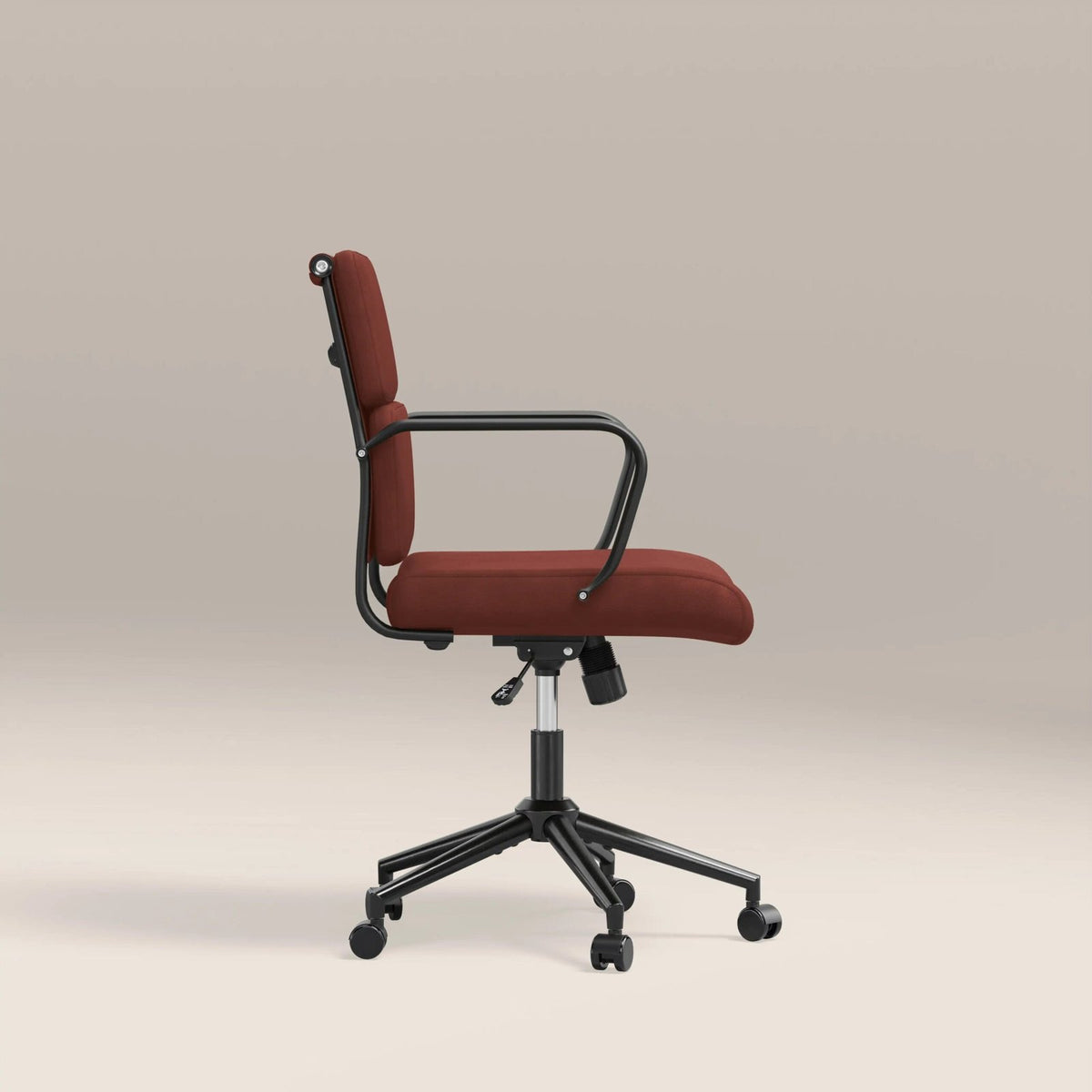 Mae Office Chair | Rust Red Sustainable Velvet & Black – Laura Ashley