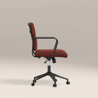 Mae Office Chair | Rust Red Sustainable Velvet & Black – Laura Ashley