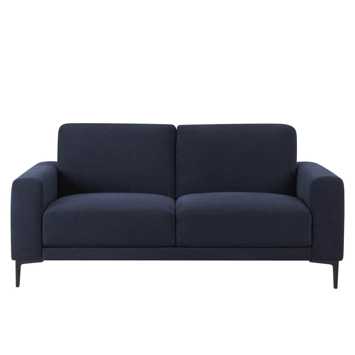 Malibu 2 Seater Sofa - Chenille Navy – Black & Feather