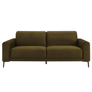 Malibu 3 Seater Black & Feather Sofa - Rich Green