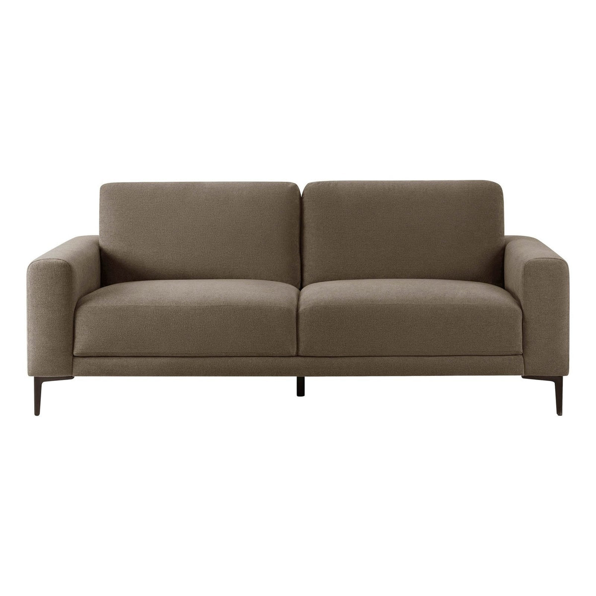 Malibu 3 Seater Sofa - Chenille Mushroom – Feather & Black