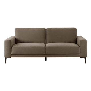 Malibu 3 Seater Sofa - Chenille Mushroom – Feather & Black