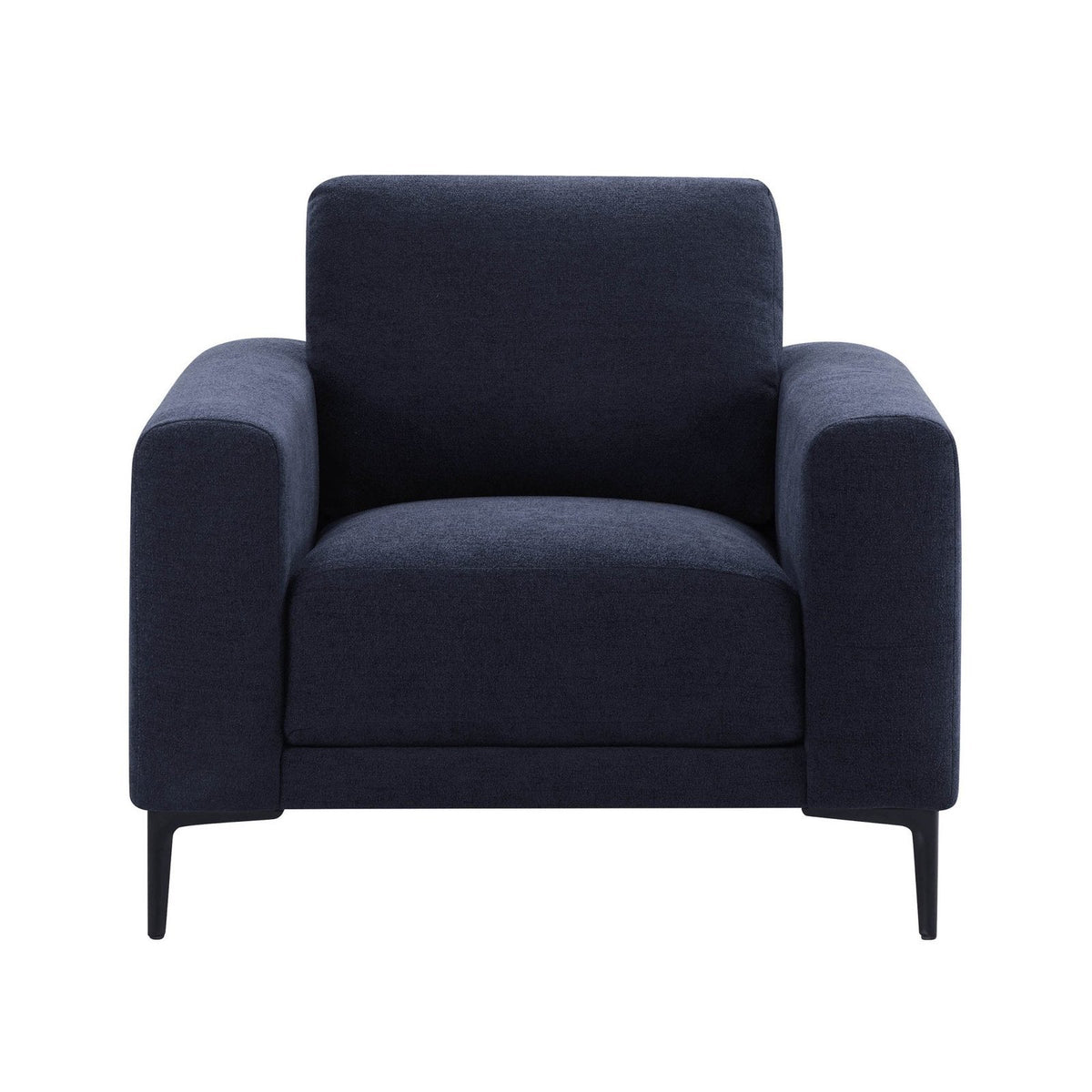 Malibu Armchair - Chenille Navy – Feather & Black
